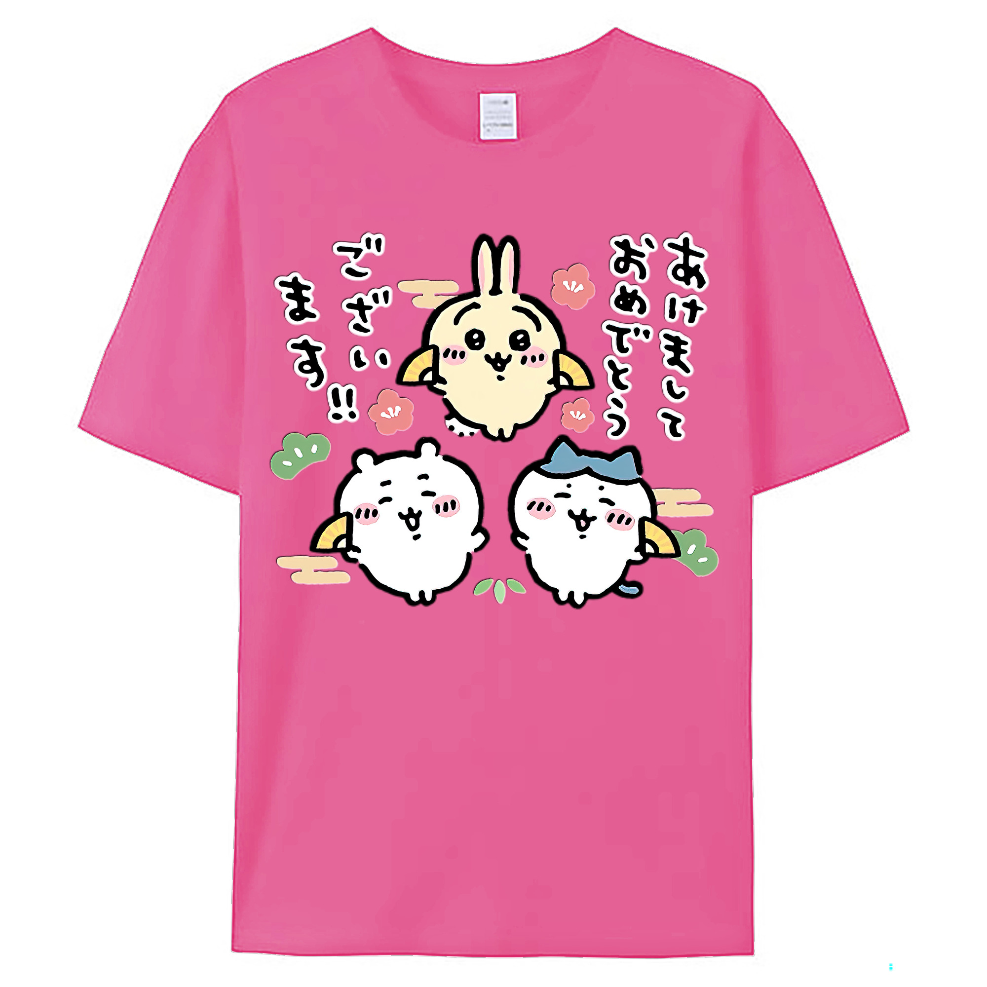 （画像用） ちいかわ ちいかわ Chii-kawa chiikawa レディースカジュアルプリントTシャツ（綿100％）